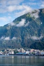 View of Juneau Alaska skyline and docks Royalty Free Stock Photo