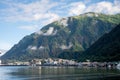 View of Juneau Alaska skyline and docks Royalty Free Stock Photo