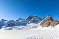 View of Jungfrau and The Sphinx Observatory from Jungfraujoch Royalty Free Stock Photo