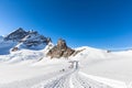 View of Jungfrau and The Sphinx Observatory from Jungfraujoch Royalty Free Stock Photo