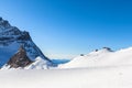 View of Jungfrau and The Sphinx Observatory from Jungfraujoch Royalty Free Stock Photo