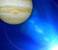 View of Jupiter. It is the largest planet in our solar system Royalty Free Stock Photo