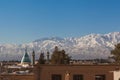 View of Kachan city,Iran with the mountain range in background Royalty Free Stock Photo