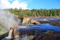 A view of the Kaieteur falls. The waterfall is one of the most beautiful and majestic waterfalls in the world, Royalty Free Stock Photo