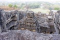 View at the Kailasa temple, Ellora caves, Maharashtra, India