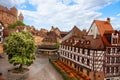 View from Kaiserburg of Fachwerk houses, Nuremberg