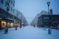 Kajaani town in Christmas winter.