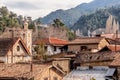 View of Kakopetria village at Troodos mountains. Nicosia District, Cyprus Royalty Free Stock Photo