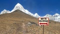 View of Kala Patthar and mount Pumori, Nepal Himalayas