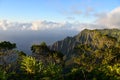 View from Kalalau Lookout at Kokee State Park in Kapaa on the island of Kauai in Hawaii Royalty Free Stock Photo