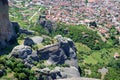 The view on Kalampaka town and Meteora