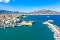 View of the Kales Venetian fortress at the entrance to the harbour, Ierapetra, Crete, Greece Royalty Free Stock Photo