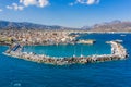 View of the Kales Venetian fortress at the entrance to the harbour, Ierapetra, Crete, Greece Royalty Free Stock Photo