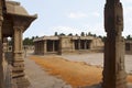 View of kalyana-mandpa from the entrance of ardha-mandapa, Pattabhirama Temple. Hampi, Karnataka. View from the west. Royalty Free Stock Photo