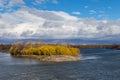 View of the Kamchatka River, Kamchatka Peninsula, Russia. Royalty Free Stock Photo