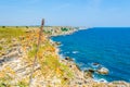 View of the kamen bryag cliffs standing over the black sea in Bulgaria Royalty Free Stock Photo