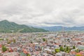 View of Kaminoyama city from Kaminoyama Castle, Japan