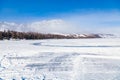 view of Kanas Lake Forest in Winter,xinjiang,china Royalty Free Stock Photo
