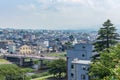 View of Kanazawa city and the Saigawa River, Japan