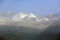 View on Kanchenjunga peak in Himalayas