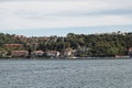 View of Kanlica and Beykoz areas by Bosphorus on Asian side of Istanbul. It is a sunny summer day. Royalty Free Stock Photo