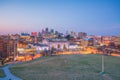 View of Kansas City skyline in Missouri Royalty Free Stock Photo