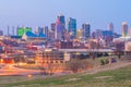 View of Kansas City skyline in Missouri Royalty Free Stock Photo