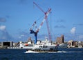 View of Kaohsiung Harbor with Large Cranes