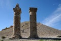 Karakus tumulus in area of Nemrut Dagi, east anatolia Royalty Free Stock Photo