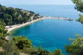 A view of Kasjuni Beach from Marjan Hill Trail in Split Croatia
