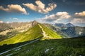 View from Kasprowy Wierch Summit in the Polish Tatra Mountains Royalty Free Stock Photo