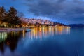 View of Kastoria town and Orestiada or `Orestias` lake, Macedonia, Greece Royalty Free Stock Photo