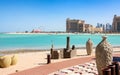 View from Katara Beach in Doha, Qatar