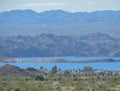 A view of Katherine Landing at the border of Arizona and Nevada on Mohave Lake. Lake Mead National Recreation Area, Mohave County, Royalty Free Stock Photo