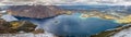 View of the Kathleen Lake from the top of the Kings throne mountain