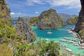 View of Kayangan Lake lagoon on Coron island, Busuanga Palawan Royalty Free Stock Photo