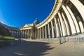 View Kazan Cathedral in Saint Petersburg blue sky morning.