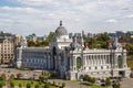 View from the Kazan Kremlin to the Palace of Farmers on a sunny summer day. Kazan,