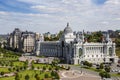 View from the Kazan Kremlin to Kazan and the Palace of Farmers on a sunny summer day