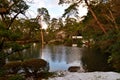 View of the Kenroku En garden during the winter season Royalty Free Stock Photo