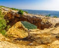 Keshet Cave, a limestone archway, Western Galilee Royalty Free Stock Photo