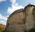 View of the Khotyn fortress . Chernivtsi region Ukraine Royalty Free Stock Photo