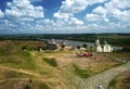 View of the Khotyn fortress on the bank of the Dniester. Chernivtsi region Ukraine