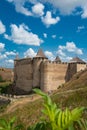 View of the Khotyn fortress . Chernivtsi region Ukraine