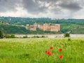 View Khotyn fortress from opposite bank of Dniester river, Ukraine Royalty Free Stock Photo