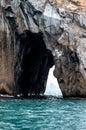 View of Kicker Rock from the cliffs at Witch Hill, San Cristobal, Galapagos Islands Royalty Free Stock Photo