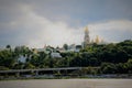 View of Kiev from the middle of the Dnieper River.