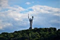 View of Kiev from the middle of the Dnieper River.