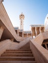 View of King Abdullah I Mosque (Blue Mosque) with magnificent blue mosaic dome in Amman, Jordan