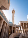 View of King Abdullah I Mosque (Blue Mosque) with magnificent blue mosaic dome in Amman, Jordan